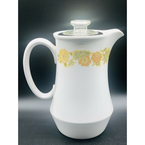 Noritake Progression China Sunnyside 9 Cup Coffee Pot Percolator Stovetop 9003